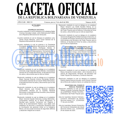 Gaceta Oficial Venezuela #43351