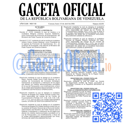Gaceta Oficial Venezuela #43353