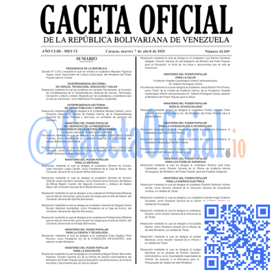 Gaceta Oficial Venezuela #43349