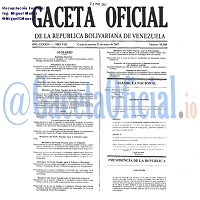 Gaceta Oficial 38688 del 22 Mayo 2007