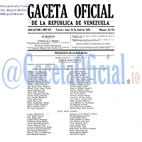 Gaceta Oficial 24722 del 18 Abril 1955