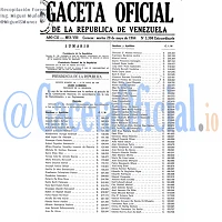 Gaceta Oficial 3390 del 29 Mayo 1984
